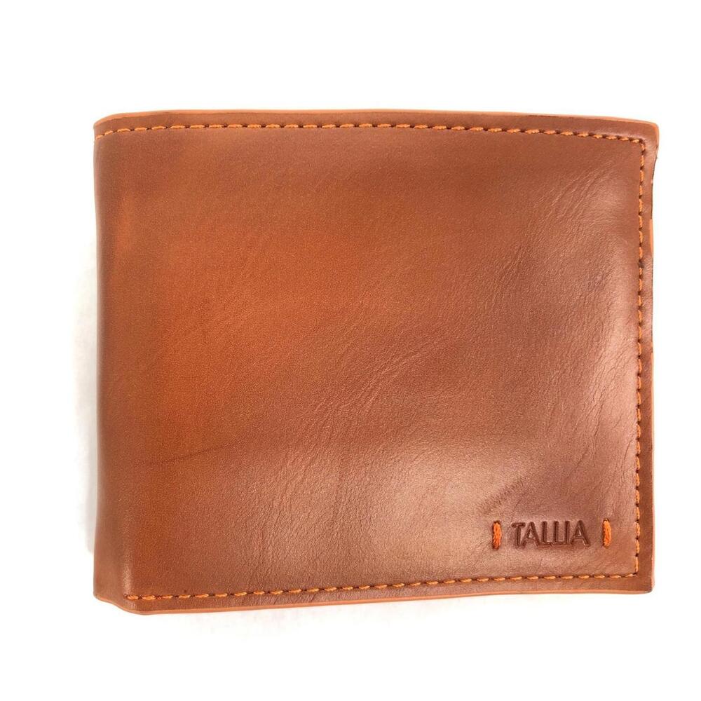 Tallia Genuine Leather Bi-Fold Wallet 36513 Men’s Brown New B3